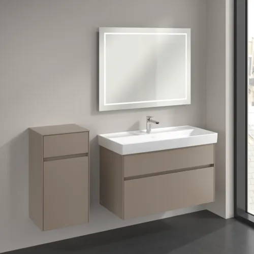 Bild von VILLEROY BOCH Collaro Seitenschrank, 1 Tür, 1 Schublade, 404 x 748 x 349 mm, Taupe / Taupe #C03200VM