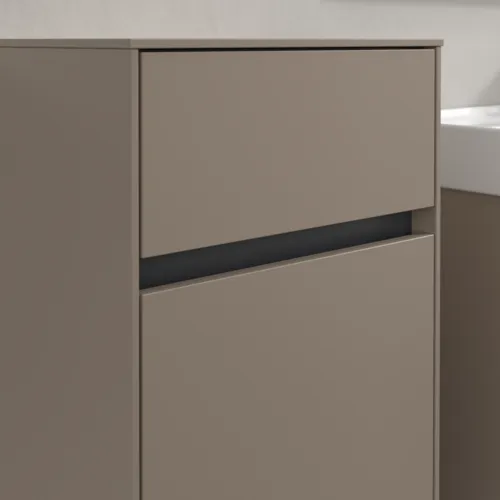 Bild von VILLEROY BOCH Collaro Seitenschrank, 1 Tür, 1 Schublade, 404 x 748 x 349 mm, Taupe / Taupe #C03200VM
