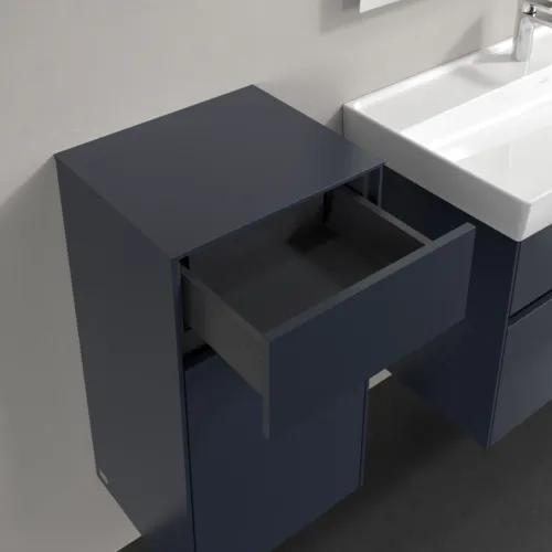 VILLEROY BOCH Collaro Seitenschrank, 1 Tür, 1 Schublade, 404 x 748 x 349 mm, Marine Blue / Marine Blue #C03200VQ, Bild 6