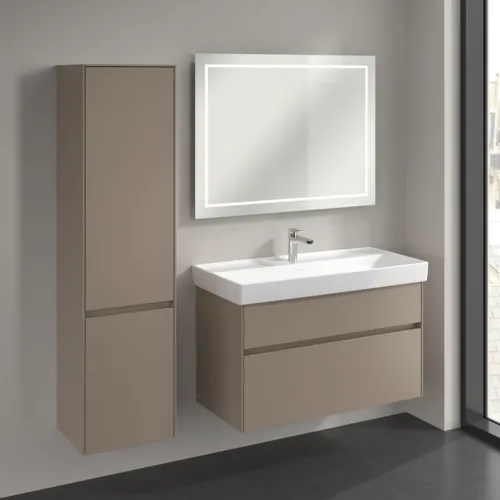 VILLEROY BOCH Collaro Hochschrank, 2 Türen, 404 x 1538 x 349 mm, Taupe / Taupe #C03300VM, Bild 3