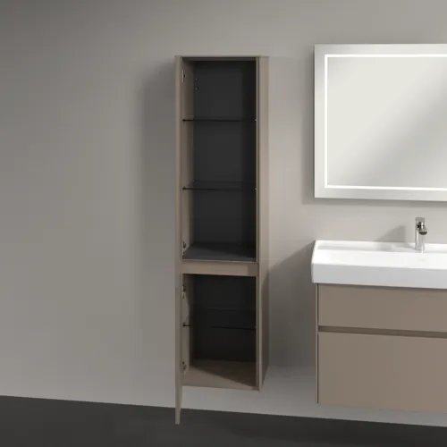 VILLEROY BOCH Collaro Hochschrank, 2 Türen, 404 x 1538 x 349 mm, Taupe / Taupe #C03300VM, Bild 5