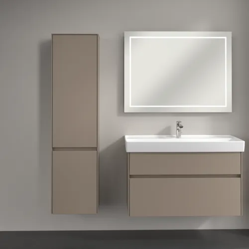 VILLEROY BOCH Collaro Hochschrank, 2 Türen, 404 x 1538 x 349 mm, Taupe / Taupe #C03300VM, Bild 4