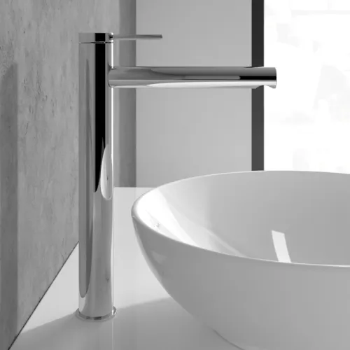Bild von VILLEROY BOCH Loop & Friends Einhebel-Waschtischarmatur erhöht ohne Ablaufgarnitur, Chrom #TVW10610615361
