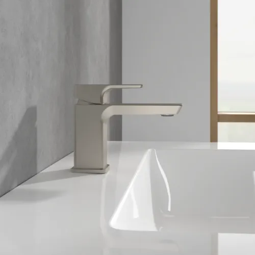 Bild von VILLEROY BOCH Subway 3.0 Einhebel-Waschtischarmatur ohne Ablaufgarnitur, Brushed Nickel Matt #TVW11200100164