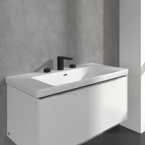 Bild von VILLEROY BOCH Subway 3.0 Dreiloch-Waschtischarmatur ohne Ablaufgarnitur, Matt Black #TVW112005000K5