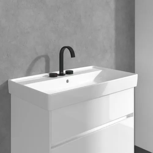 Bild von VILLEROY BOCH Dawn Dreiloch-Waschtischarmatur ohne Ablaufgarnitur, Matt Black #TVZ106005000K5