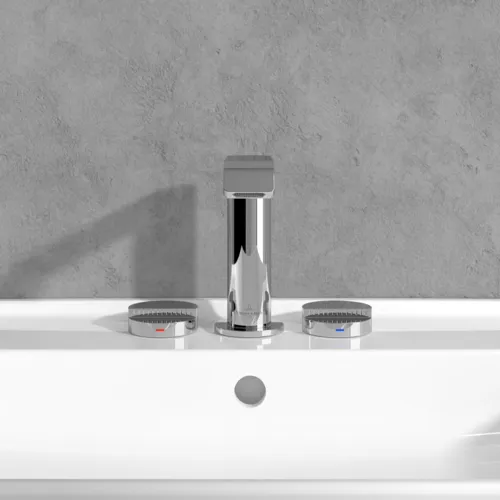 Bild von VILLEROY BOCH Dawn Dreiloch-Waschtischarmatur ohne Ablaufgarnitur, Chrom #TVZ10600100061