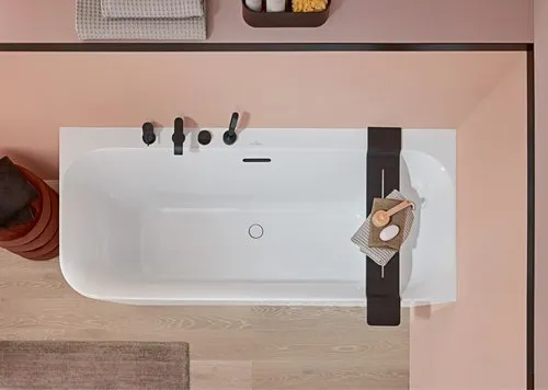 Bild von VILLEROY BOCH Loop & Friends Vorwand-Badewanne für Eckeinbau rechts SQUARE, 1800 x 800 mm, Weiß Alpin #UBA180LSF9CR00V-01