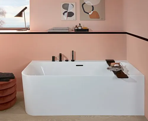 Bild von VILLEROY BOCH Loop & Friends Vorwand-Badewanne für Eckeinbau rechts SQUARE, 1800 x 800 mm, Weiß Alpin #UBA180LSF9CR00V-01