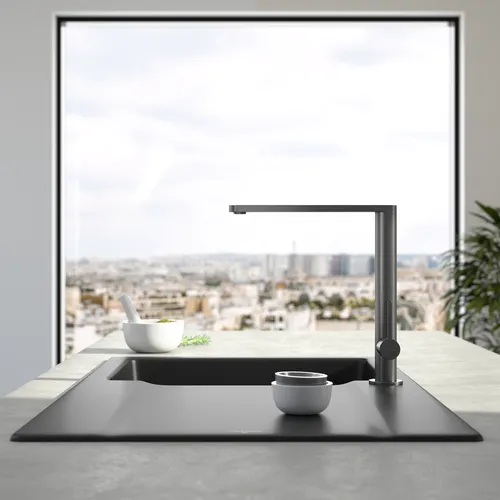 Bild von VILLEROY BOCH Finera Küchenarmatur, aus Edelstahl, Anthracite #92700005
