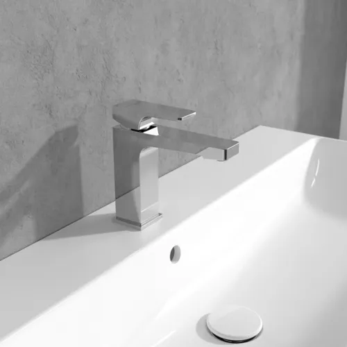 Bild von VILLEROY BOCH Architectura Square Einhebel-Waschtischarmatur ohne Ablaufgarnitur, Chrom #TVW12500400061