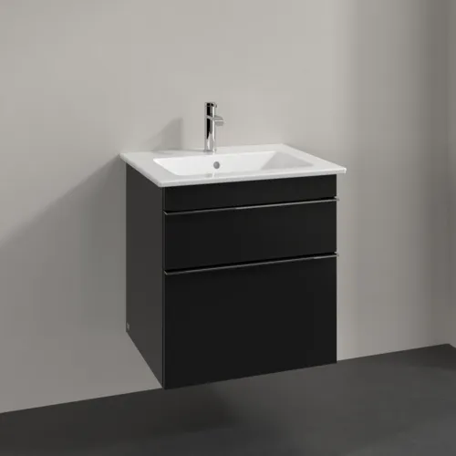 Bild von VILLEROY BOCH Venticello Waschbeckenunterschrank, 2 Auszüge, 553 x 590 x 502 mm, Volcano Black / Volcano Black #A92301VL