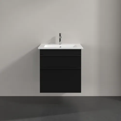 Bild von VILLEROY BOCH Venticello Waschbeckenunterschrank, 2 Auszüge, 553 x 590 x 502 mm, Volcano Black / Volcano Black #A92301VL