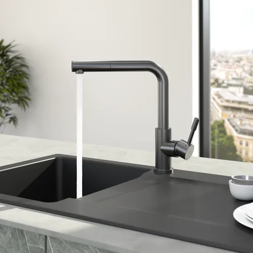 Bild von VILLEROY BOCH Steel Shower Küchenarmatur, aus Edelstahl, Anthracite #96970105