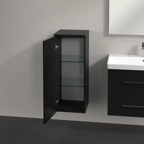 Bild von VILLEROY BOCH Avento Seitenschrank, 1 Tür, 347 x 888 x 405 mm, Volcano Black #A89500VL