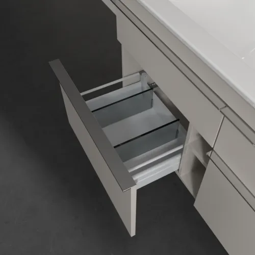 Picture of VILLEROY BOCH Venticello Vanity unit, 4 pull-out compartments, 1153 x 590 x 502 mm, Cashmere Grey / Cashmere Grey #A92901VN