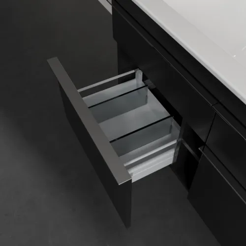 Bild von VILLEROY BOCH Venticello Waschbeckenunterschrank, 4 Auszüge, 1153 x 590 x 502 mm, Volcano Black / Volcano Black #A92901VL