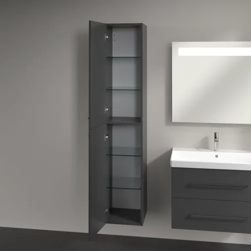Bild von VILLEROY BOCH Avento Hochschrank, 2 Türen, 346 x 1760 x 404 mm, Graphite #A89400VR