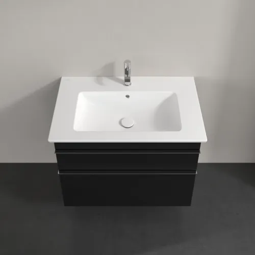 Bild von VILLEROY BOCH Venticello Waschbeckenunterschrank, 2 Auszüge, 753 x 590 x 502 mm, Volcano Black / Volcano Black #A92501VL