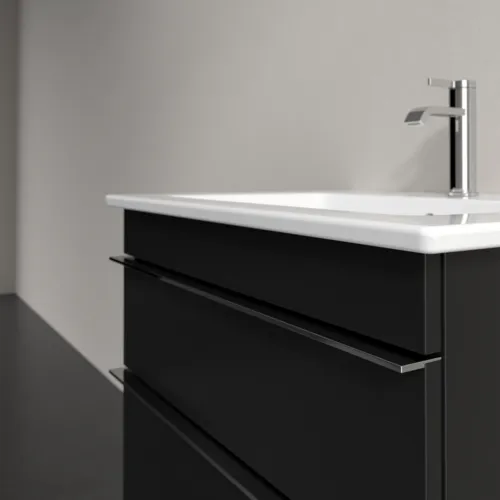 Bild von VILLEROY BOCH Venticello Waschbeckenunterschrank, 2 Auszüge, 603 x 590 x 502 mm, Volcano Black / Volcano Black #A92401VL