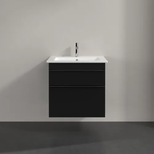 Bild von VILLEROY BOCH Venticello Waschbeckenunterschrank, 2 Auszüge, 603 x 590 x 502 mm, Volcano Black / Volcano Black #A92401VL