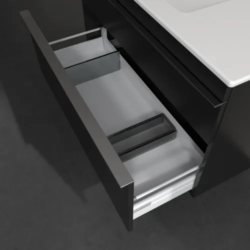 Bild von VILLEROY BOCH Venticello Waschbeckenunterschrank, 2 Auszüge, 953 x 590 x 502 mm, Volcano Black / Volcano Black #A92701VL
