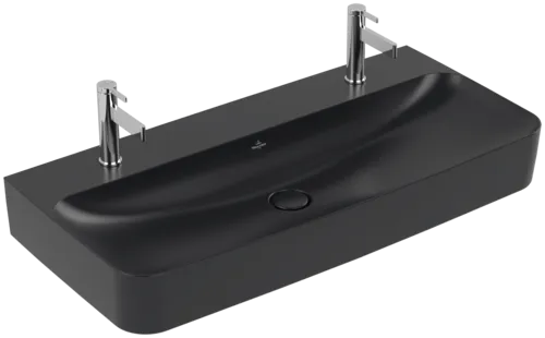 Bild von VILLEROY BOCH Finion Waschbecken, 1000 x 470 x 165 mm, Pure Black CeramicPlus, ohne Überlauf, Unterseite geschliffen #41681LR7