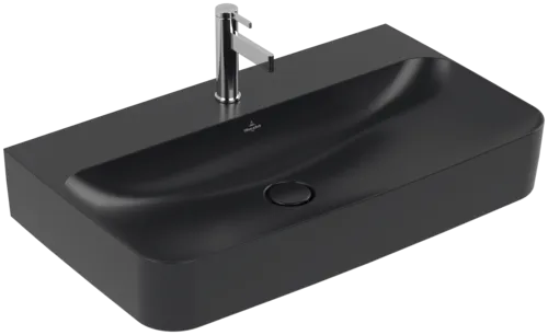 Bild von VILLEROY BOCH Finion Waschbecken, 800 x 470 x 165 mm, Pure Black CeramicPlus, ohne Überlauf #416881R7