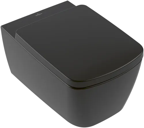 Bild von VILLEROY BOCH Subway 3.0 Tiefspül-WC spülrandlos, wandhängend, mit TwistFlush, Pure Black CeramicPlus #4610T0R7
