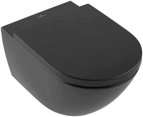 Bild von VILLEROY BOCH Subway 3.0 Tiefspül-WC spülrandlos, wandhängend, mit TwistFlush, Pure Black CeramicPlus #4670T0R7