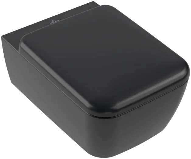 Bild von VILLEROY BOCH Skyla Combi-Pack, wandhängend, mit TwistFlush[e³], Pure Black CeramicPlus #4682CLR7