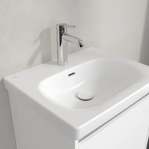 Picture of VILLEROY BOCH Skyla Washbasin, 445 x 550 x 150 mm, Stone White CeramicPlus, with overflow #5A5155RW
