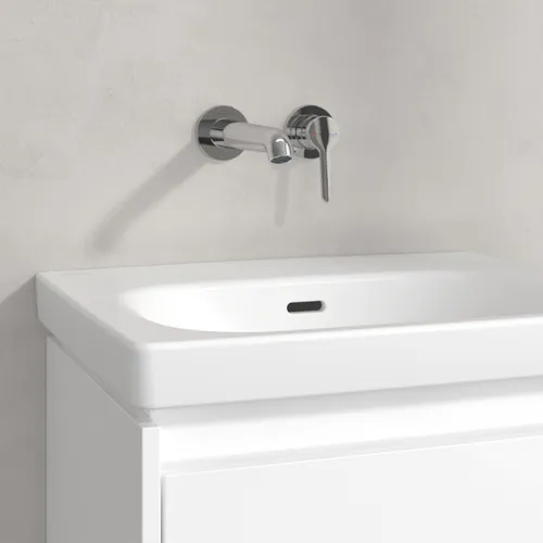 Obrázek VILLEROY BOCH Skyla Washbasin, 445 x 550 x 150 mm, Stone White CeramicPlus, with overflow #5A5157RW