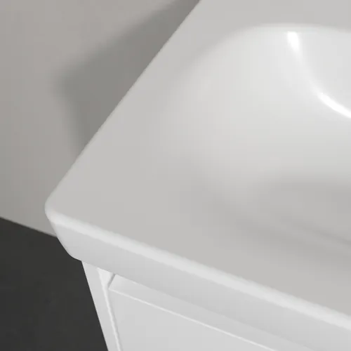 Obrázek VILLEROY BOCH Skyla Washbasin, 445 x 550 x 150 mm, Stone White CeramicPlus, with overflow #5A5157RW