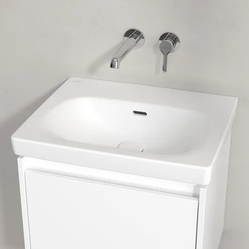 Obrázek VILLEROY BOCH Skyla Washbasin, 445 x 550 x 150 mm, Stone White CeramicPlus, with overflow #5A5157RW
