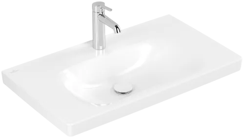 Bild von VILLEROY BOCH Skyla Schrankwaschtisch, 800 x 460 x 160 mm, Weiß Alpin CeramicPlus, ohne Überlauf #5A5181R1