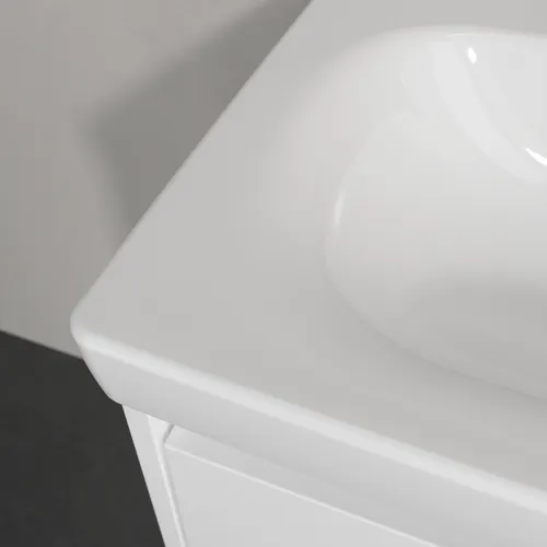 Bild von VILLEROY BOCH Skyla Waschbecken, 600 x 460 x 163 mm, Weiß Alpin CeramicPlus, mit Überlauf #5A5160R1