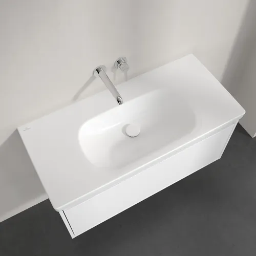 Bild von VILLEROY BOCH Skyla Schrankwaschtisch, 1000 x 460 x 160 mm, Stone White CeramicPlus, ohne Überlauf #5A51A3RW