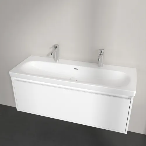 Bild von VILLEROY BOCH Skyla Schrankwaschtisch, 1200 x 460 x 160 mm, Stone White CeramicPlus, mit Überlauf #5A51C4RW
