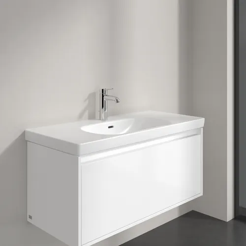 Bild von VILLEROY BOCH Skyla Schrankwaschtisch, 1000 x 460 x 160 mm, Stone White CeramicPlus, mit Überlauf #5A51A5RW