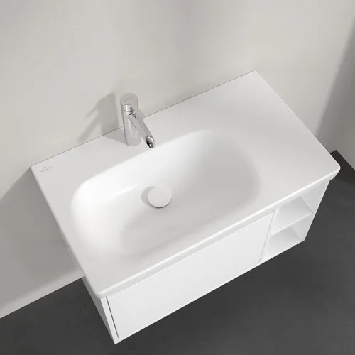 Bild von VILLEROY BOCH Skyla Schrankwaschtisch, 800 x 460 x 160 mm, Stone White CeramicPlus, ohne Überlauf #5A52L2RW