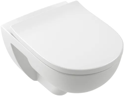 Bild von VILLEROY BOCH O.novo Tiefspül-WC spülrandlos, wandhängend, mit TwistFlush[e³], Weiß Alpin CeramicPlus #5660C0R1