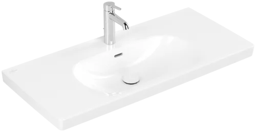 Bild von VILLEROY BOCH Skyla Schrankwaschtisch, 1000 x 460 x 160 mm, Weiß Alpin CeramicPlus, mit Überlauf #5A51A5R1