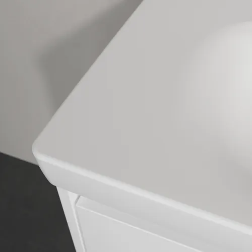 Picture of VILLEROY BOCH Skyla Vanity washbasin, 800 x 460 x 160 mm, Stone White CeramicPlus, with overflow #5A5180RW