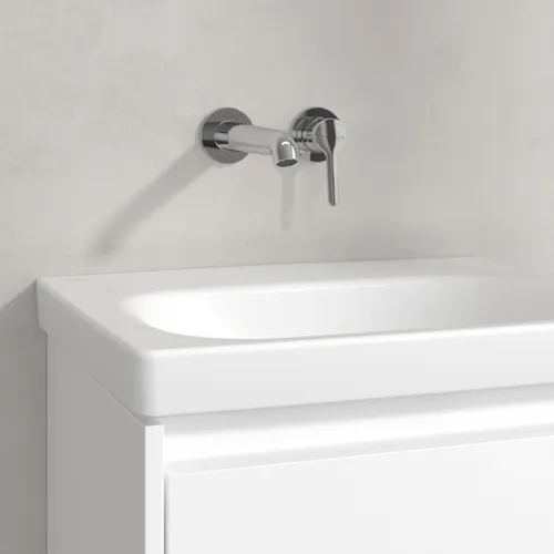 Bild von VILLEROY BOCH Skyla Waschbecken, 445 x 550 x 150 mm, Stone White CeramicPlus, ohne Überlauf #5A5158RW