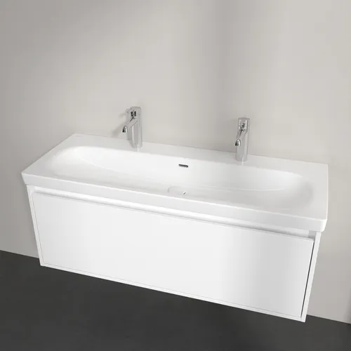Bild von VILLEROY BOCH Skyla Schrankwaschtisch, 1200 x 460 x 160 mm, Weiß Alpin CeramicPlus, mit Überlauf #5A51C4R1
