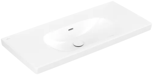 Bild von VILLEROY BOCH Skyla Schrankwaschtisch, 1000 x 460 x 160 mm, Stone White CeramicPlus, mit Überlauf #5A51A6RW