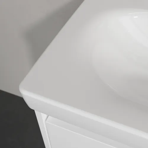 Picture of VILLEROY BOCH Skyla Washbasin, 650 x 460 x 160 mm, White Alpin CeramicPlus, with overflow #5A5167R1