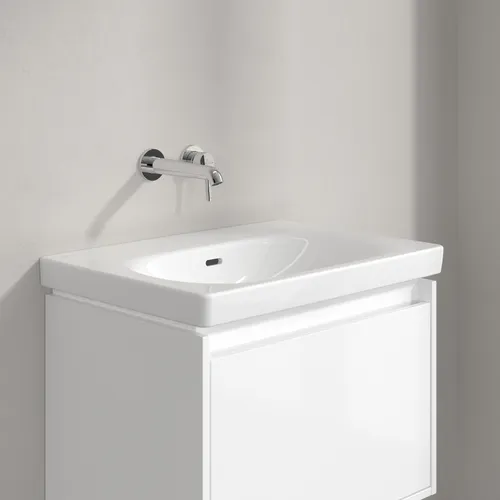 Picture of VILLEROY BOCH Skyla Washbasin, 650 x 460 x 160 mm, White Alpin CeramicPlus, with overflow #5A5167R1