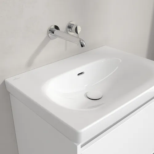 Picture of VILLEROY BOCH Skyla Washbasin, 650 x 460 x 160 mm, White Alpin CeramicPlus, with overflow #5A5167R1